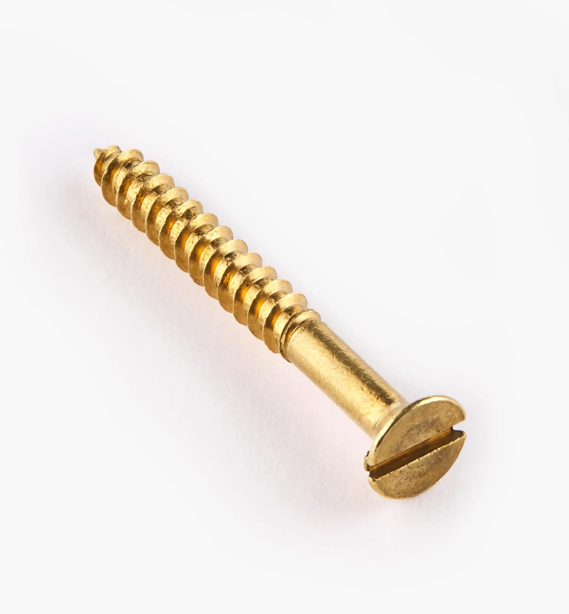 Lee Valley Screws>1 1/4" #6 Flat-Head Brass Screws