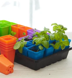 Lee Valley Seed Starting>2 1/2" Multicolor Pots