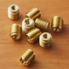 Lee Valley Fasteners>10-24 Brass Knife-Edge Insert Nuts