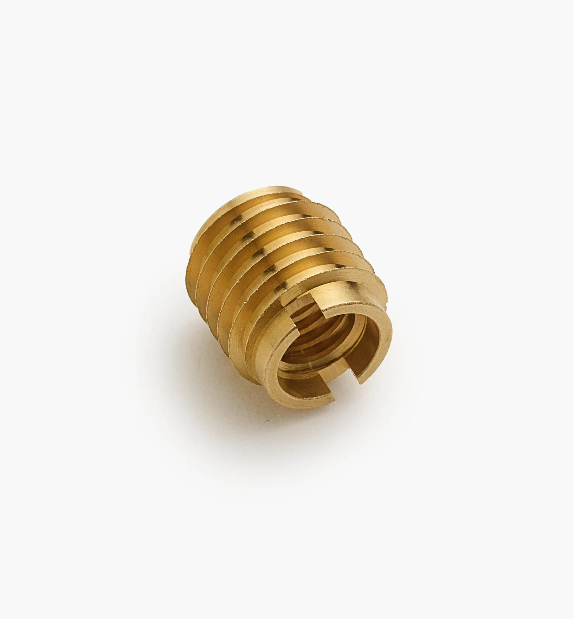 Lee Valley Fasteners>3/8-16 Brass Knife-Edge Insert Nut