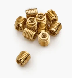 Lee Valley Fasteners>5/16-18 Brass Knife-Edge Insert Nuts