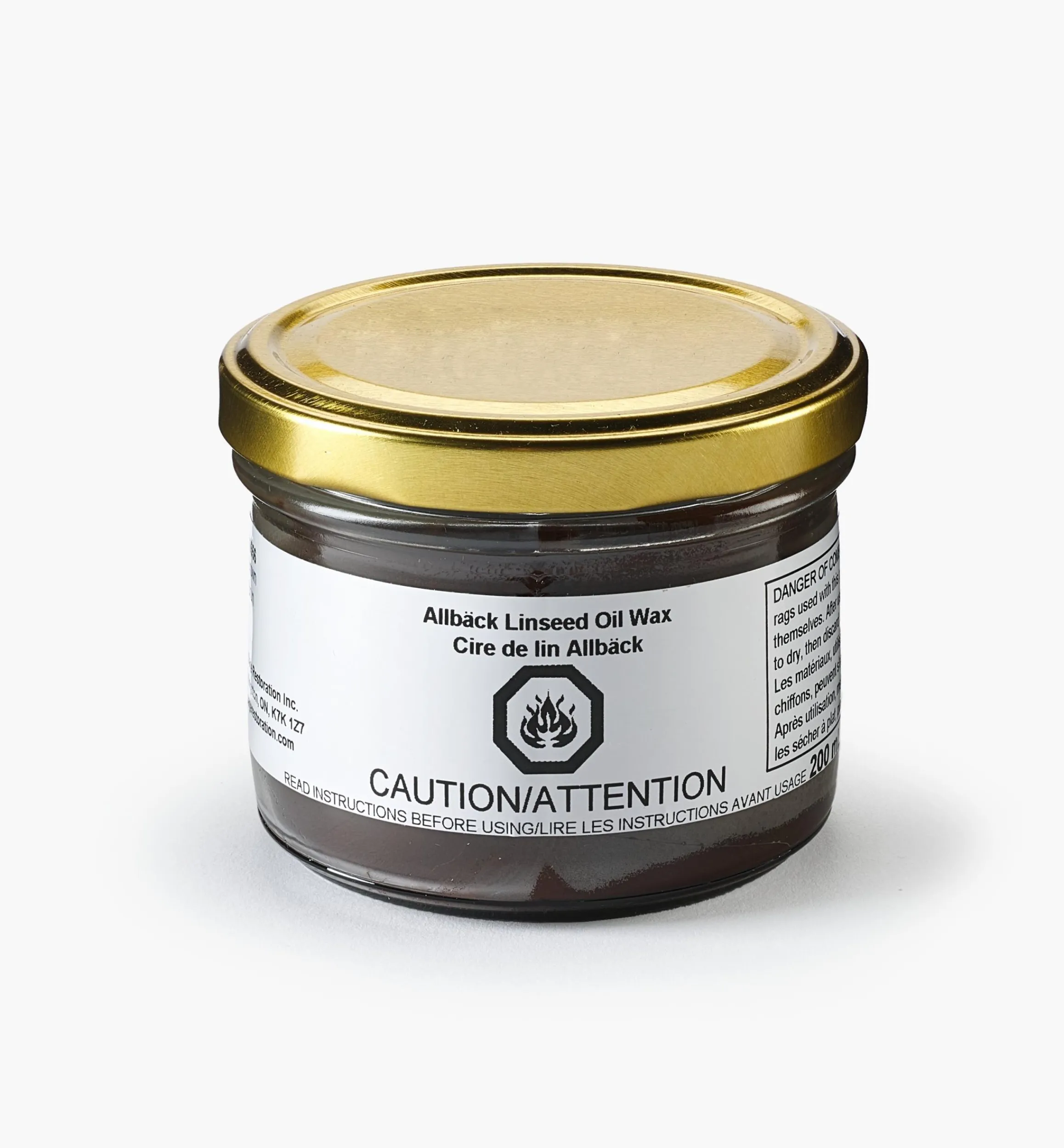 Lee Valley Supplies>Allbäck Brown Linseed Oil Wax