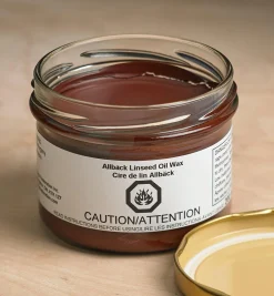 Lee Valley Supplies>Allbäck Mahogany Linseed Oil Wax