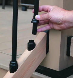 Lee Valley Outdoor Hardware>Angled-Base Stair Adapters For Titan Snap 'N Lock Baluster System
