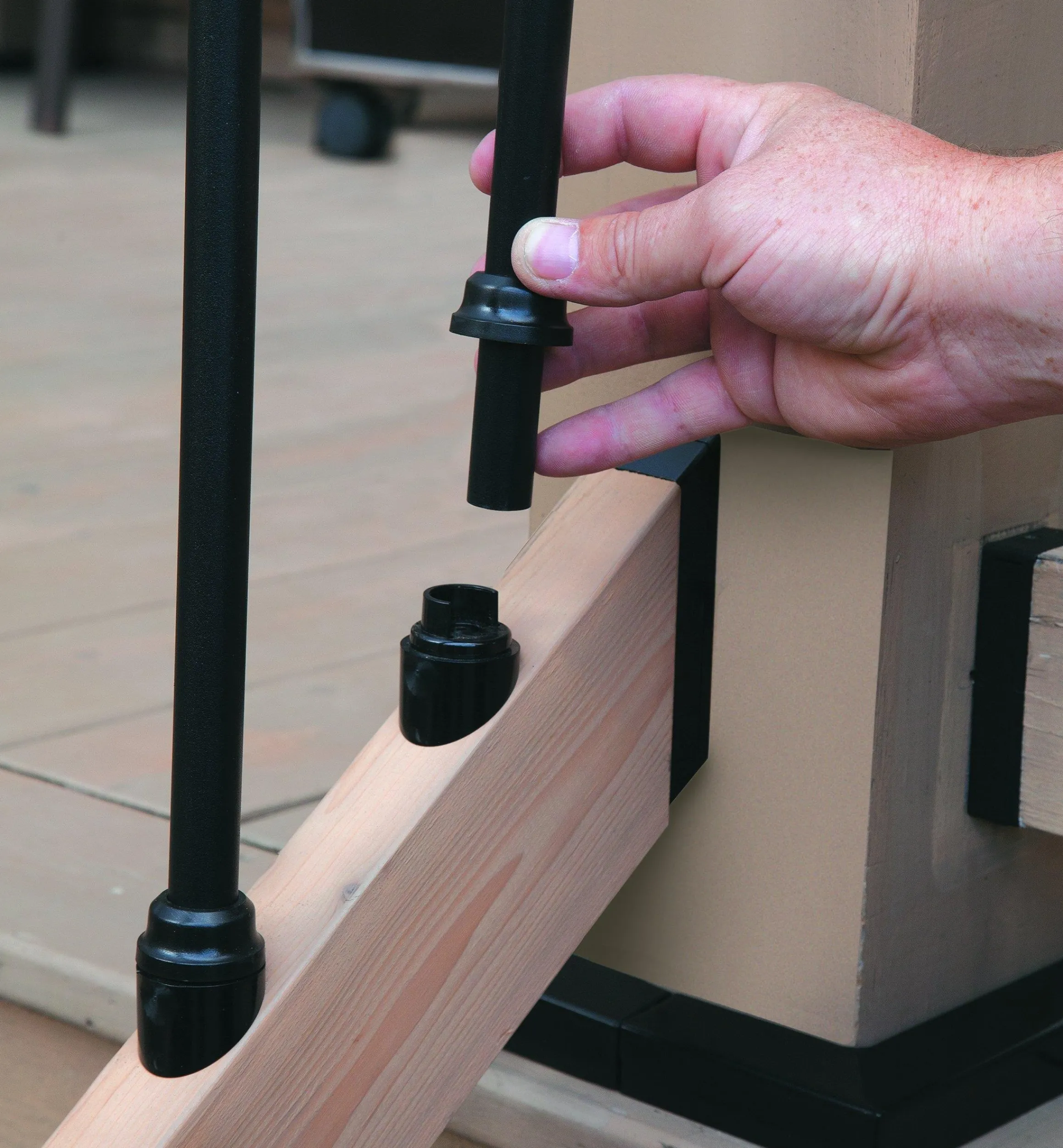 Lee Valley Outdoor Hardware>Angled-Base Stair Adapters For Titan Snap 'N Lock Baluster System