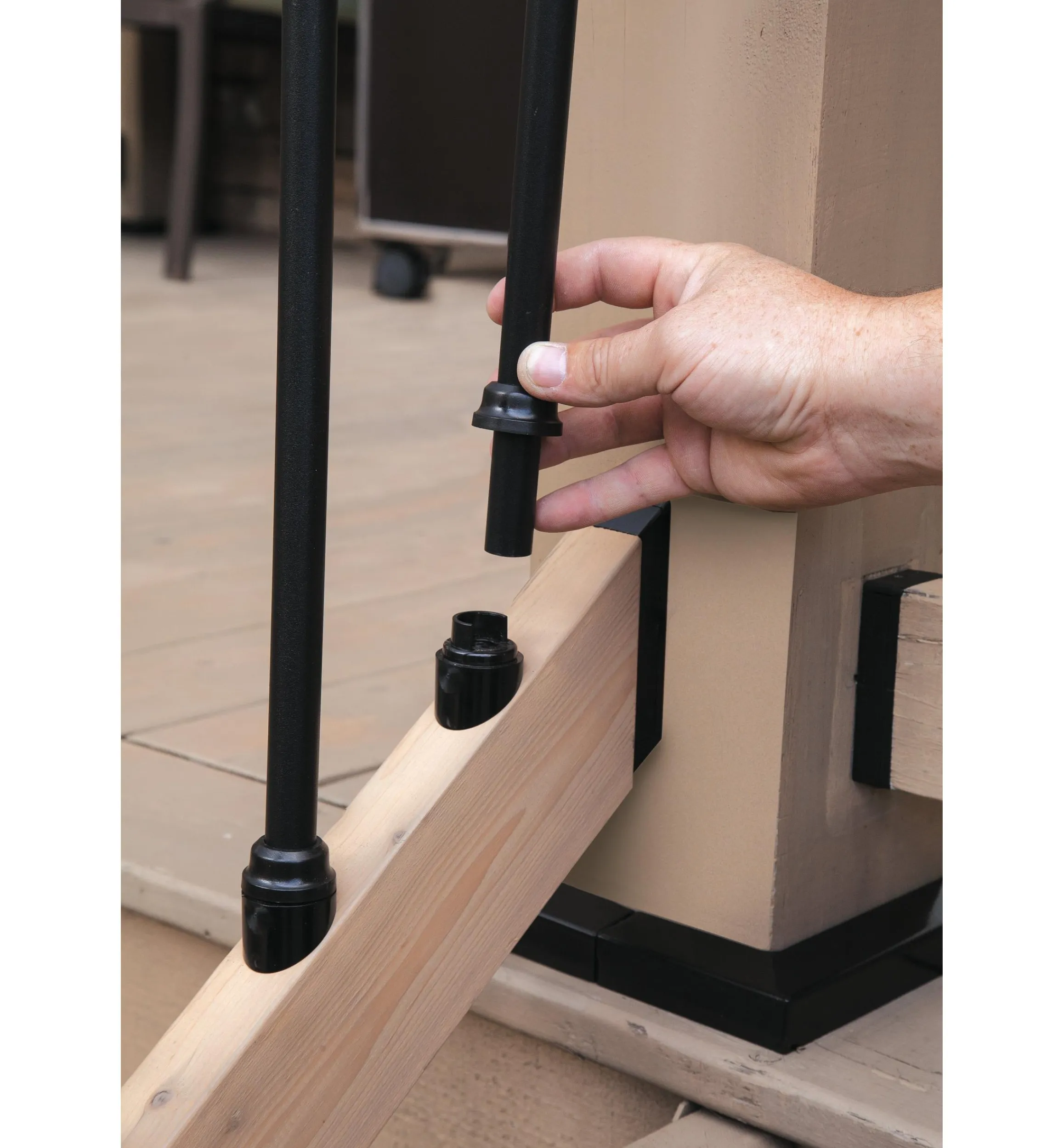 Lee Valley Outdoor Hardware>Angled-Base Stair Adapters For Titan Snap 'N Lock Baluster System