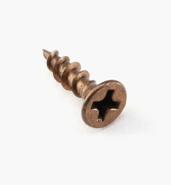 Lee Valley Screws>Antique Brass Flat-Head Screws