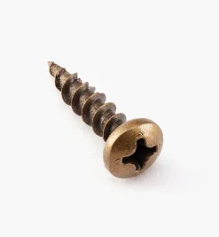 Lee Valley Screws>Antique Brass Pan-Head Screws