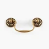 Lee Valley Pulls>Antique Brass Petal Rosette Pull