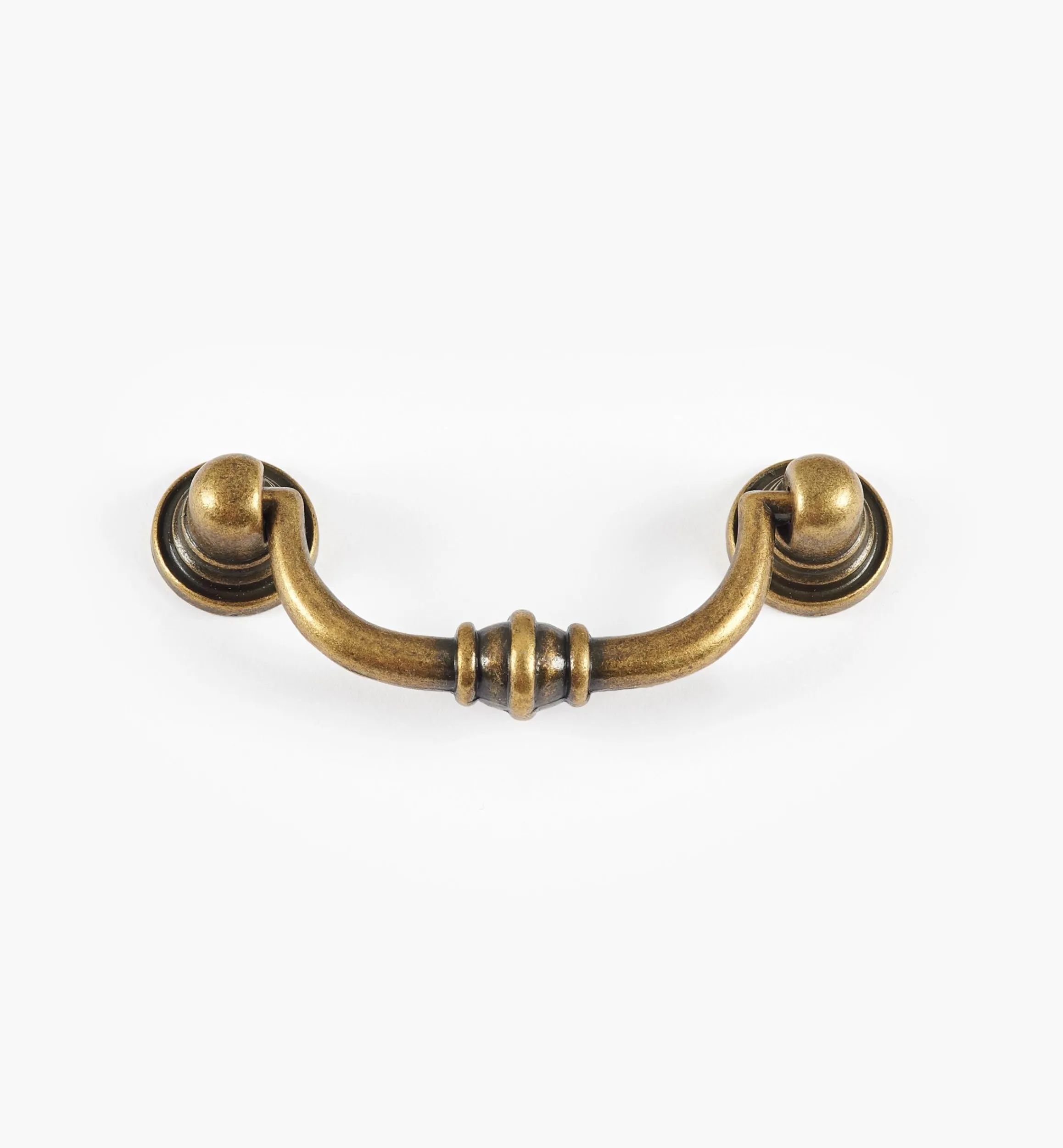 Lee Valley Pulls>Antique Brass Ring Rosette Pull
