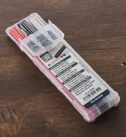 Lee Valley Marking & Measuring>2B Pica Replacement Leads (Graphite/White/Red)