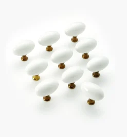 Lee Valley Knobs>Belwith Ceramic Oval Knobs