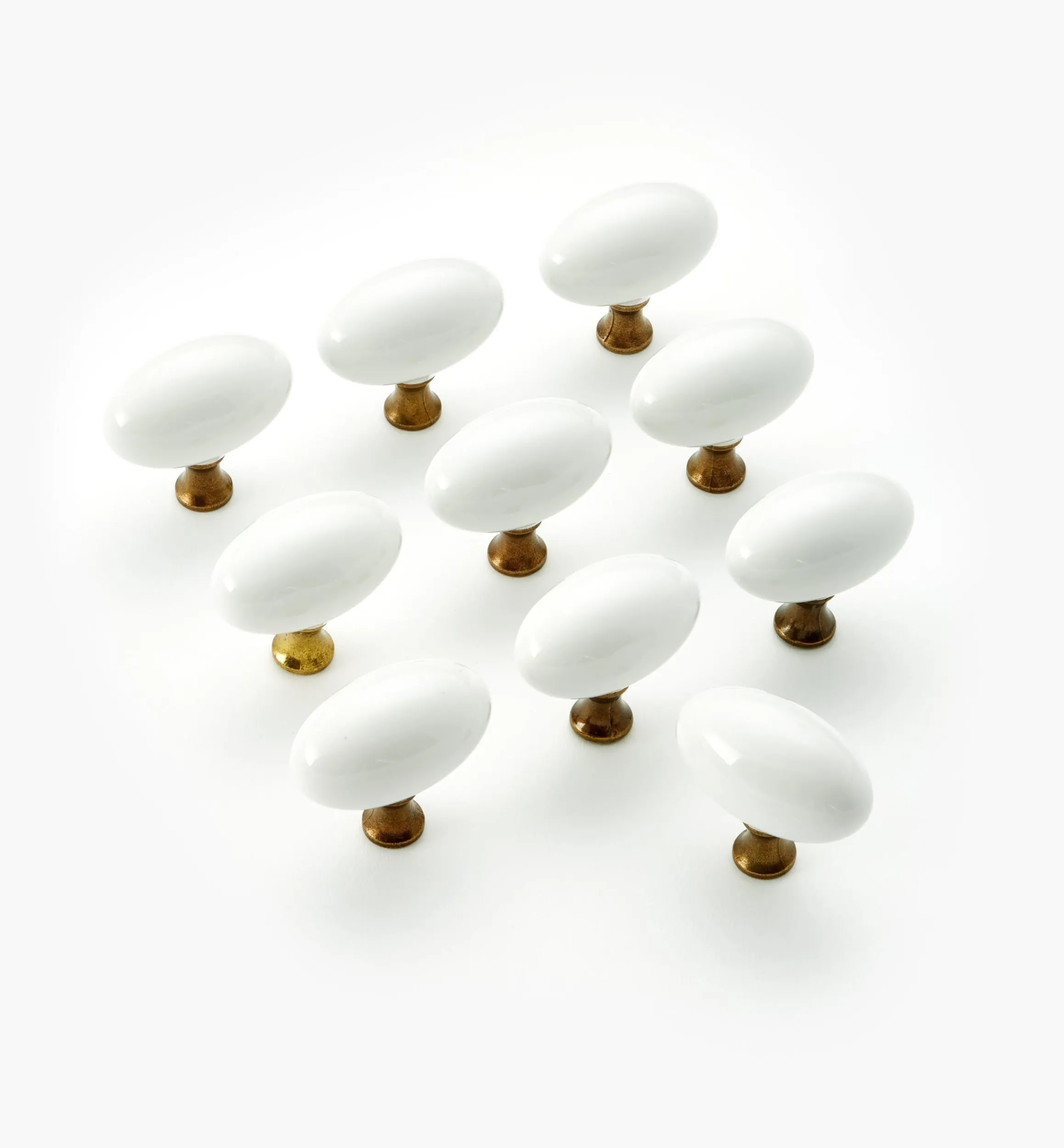 Lee Valley Knobs>Belwith Ceramic Oval Knobs