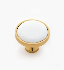 Lee Valley Knobs>Belwith Solid Brass Round Knob