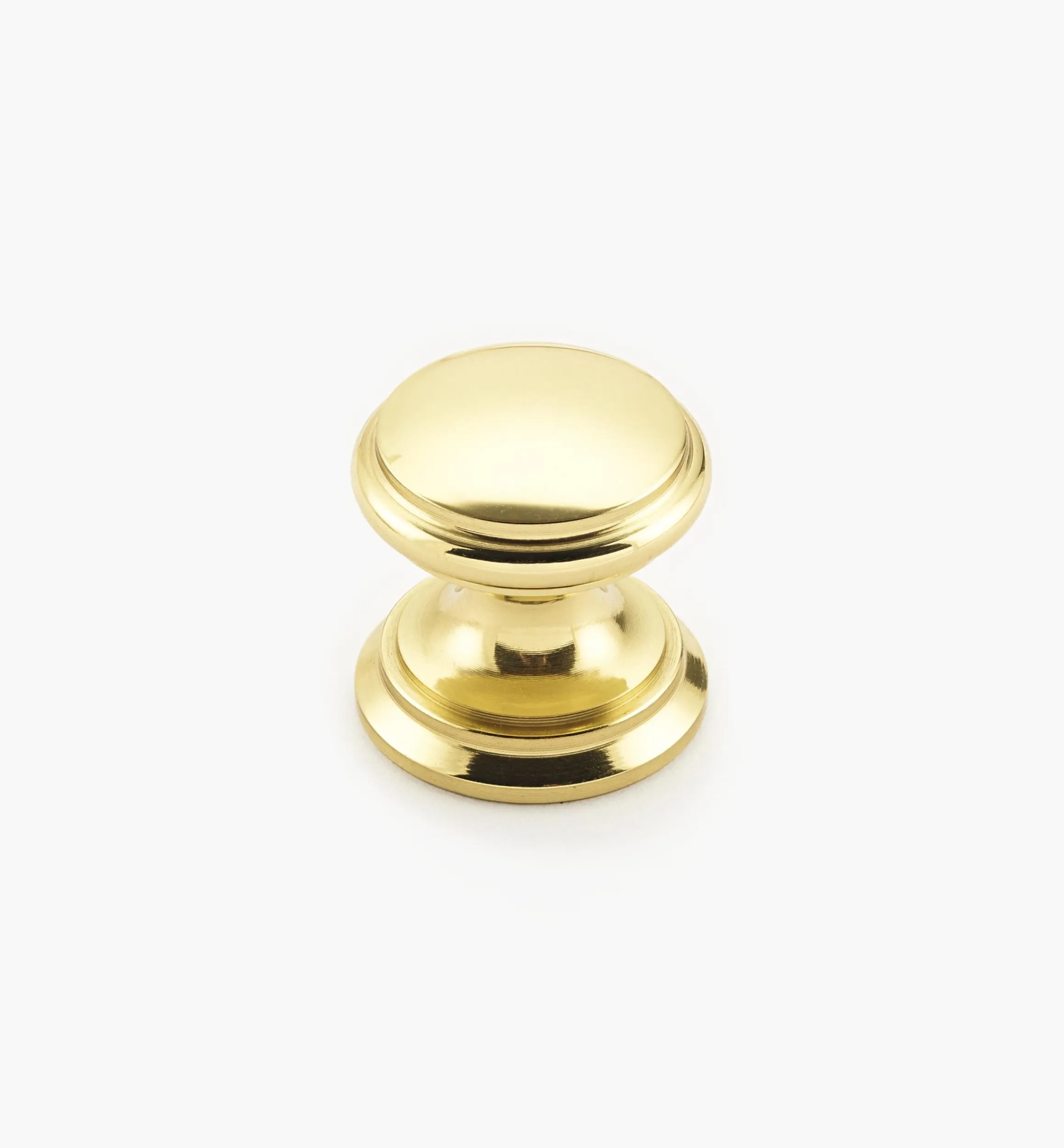 Lee Valley Knobs>Bevelled Brass Round Knobs