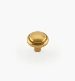 Lee Valley Knobs>Brass And Sterling Traditions Ring Knob