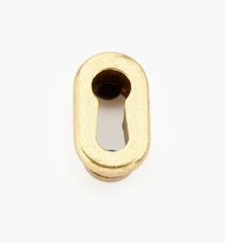 Lee Valley Escutcheons>Brass Oval Insert Spline Escutcheon