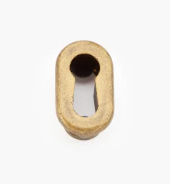 Lee Valley Escutcheons>Brass Oval Insert Spline Escutcheon