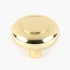 Lee Valley Knobs>Brass Plate Eclipse Knob