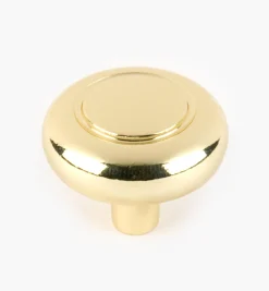 Lee Valley Knobs>Brass Plate Eclipse Knob