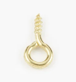 Lee Valley Hooks>Brass-Plated Screw Eyes