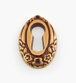 Lee Valley Escutcheons>Bronze Patina Keyhole Escutcheon