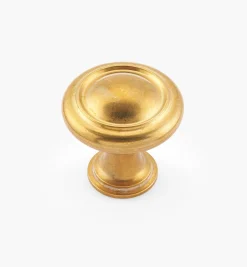 Lee Valley Knobs>Brusso Brass Ringed Knob