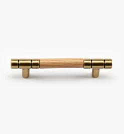 Lee Valley Handles>Burnished Brass Oak Insert Pull