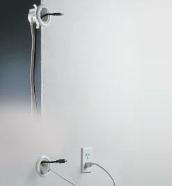 Lee Valley Cable Management>Cable Grommet Kit For Wall-Mounted Electronics