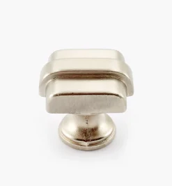 Lee Valley Knobs>Cast Modern Satin Nickel Square Knob