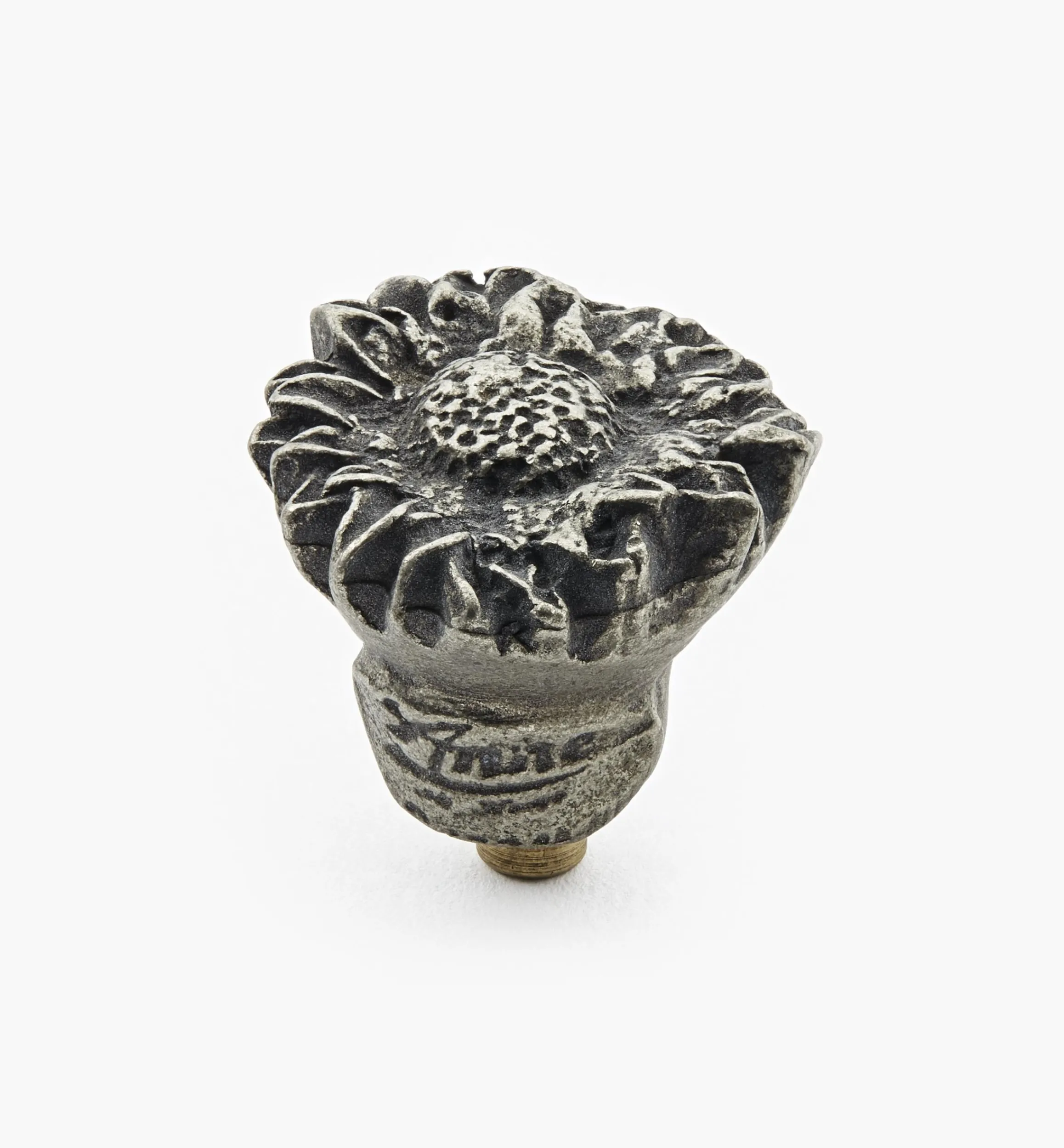 Lee Valley Knobs>Cast Pewter Sunflower Knobs