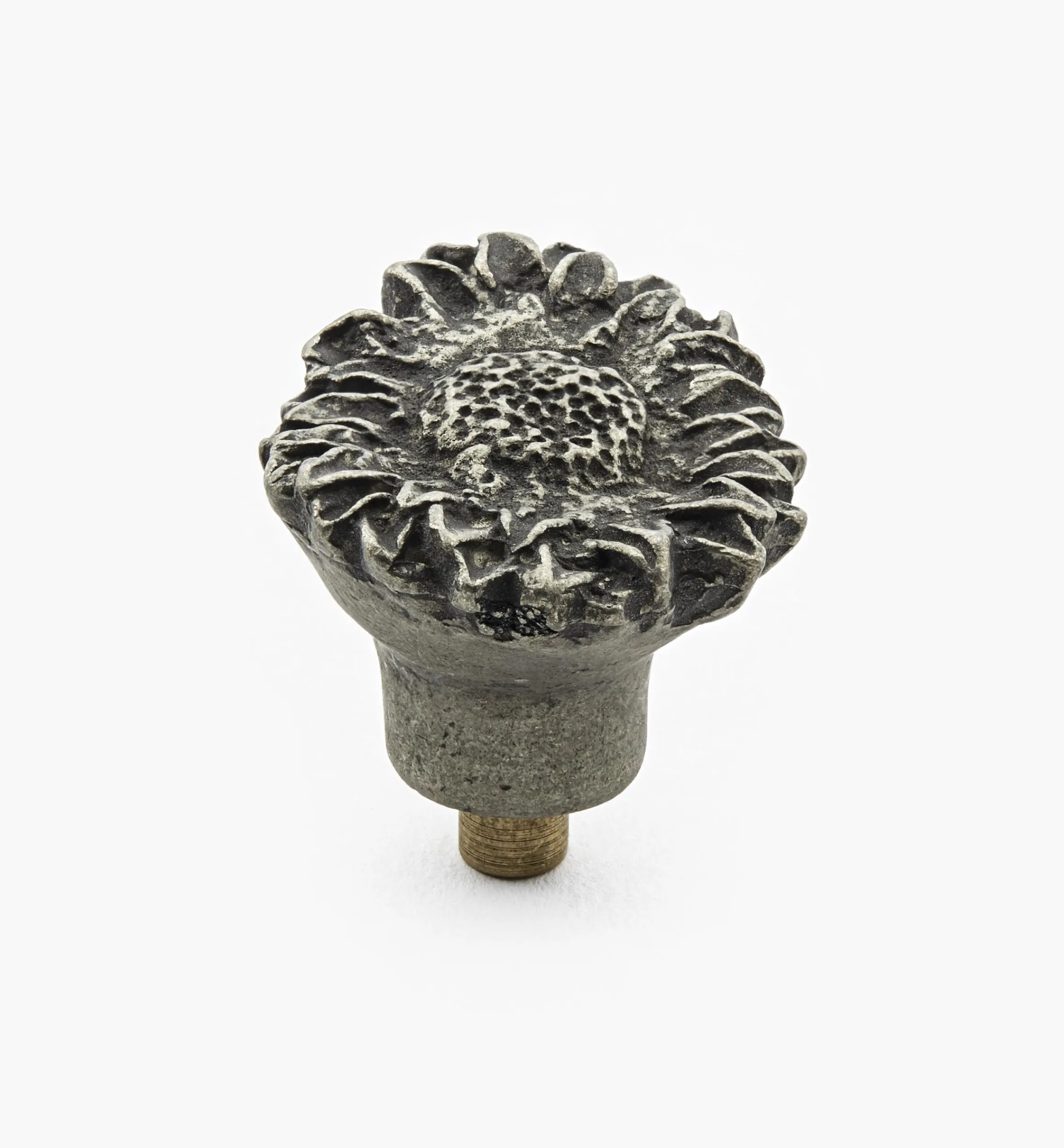 Lee Valley Knobs>Cast Pewter Sunflower Knobs