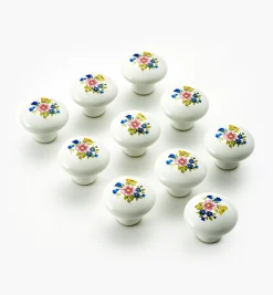 Lee Valley Knobs>Ceramic Bouquet Knobs