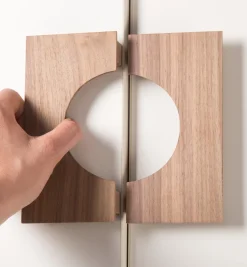 Lee Valley Pulls>Danish Walnut Semicircular Framed Pull