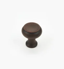 Lee Valley Knobs>Dark Rust Patterned Knob