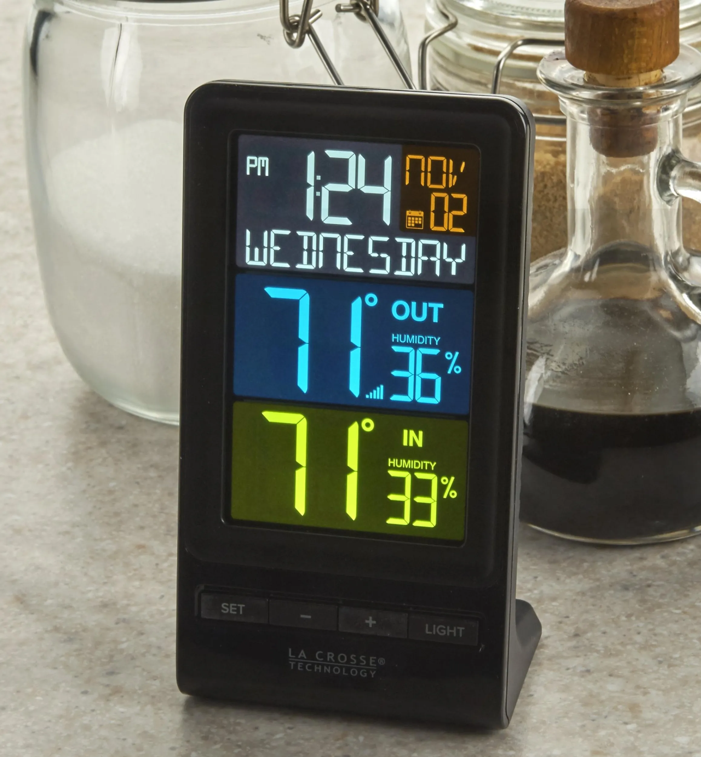 Lee Valley Weather Measurement>Dual-Display Indoor/Outdoor Weather Station