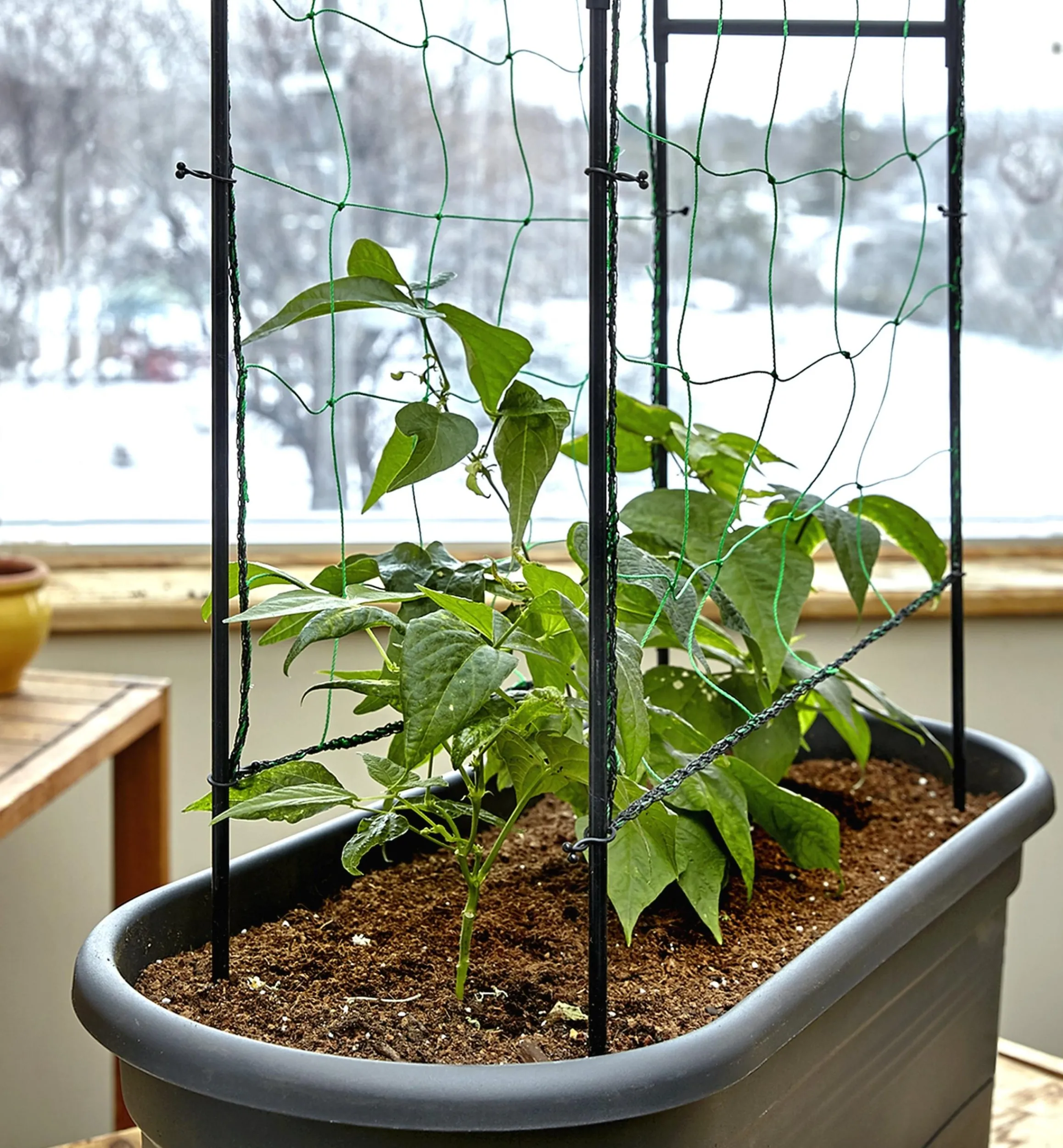 Lee Valley Container Gardening>Elho Self-Watering Planter With Trellis