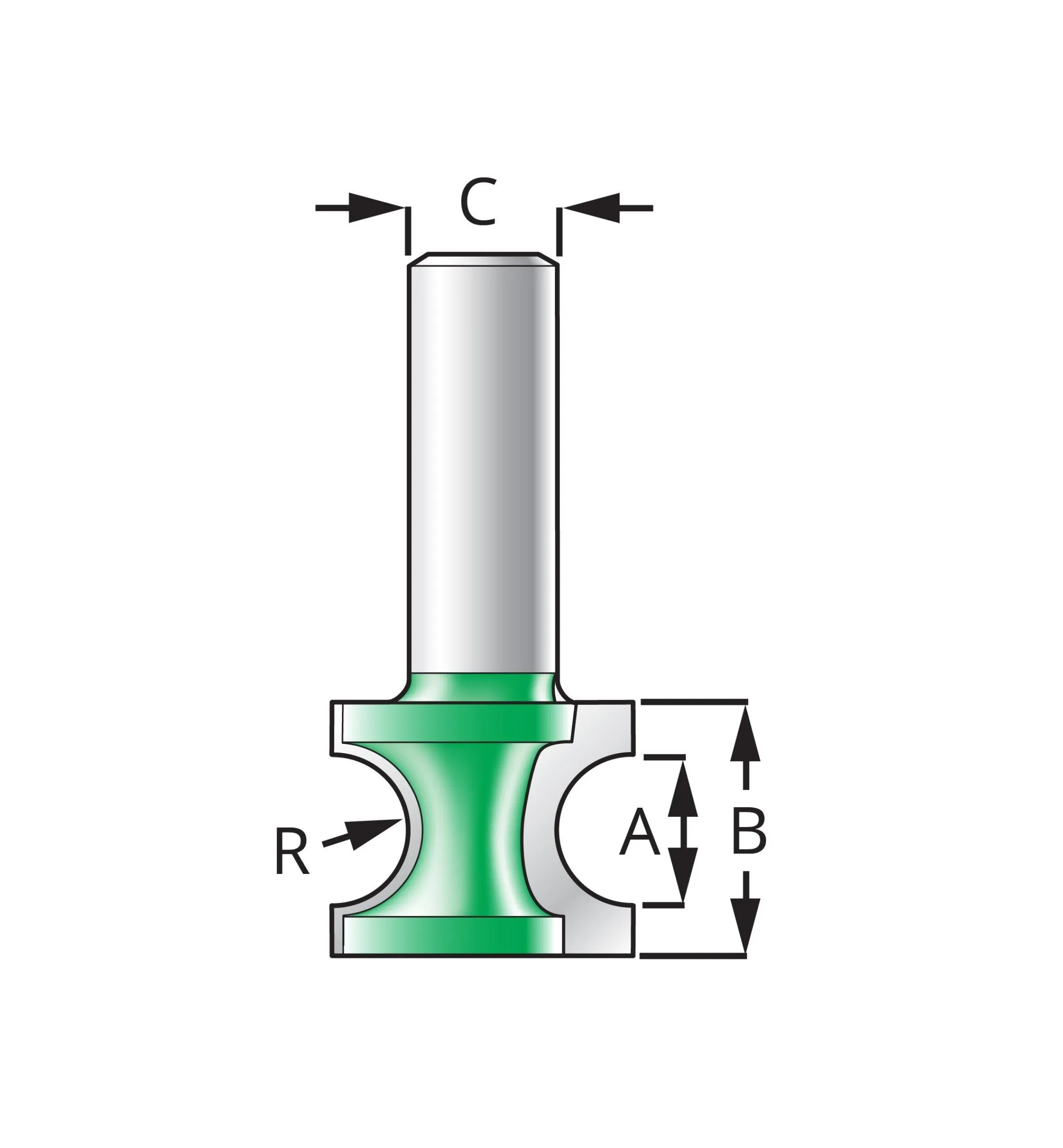 Lee Valley Routing>External Bull-Nose Bits – Full Radius