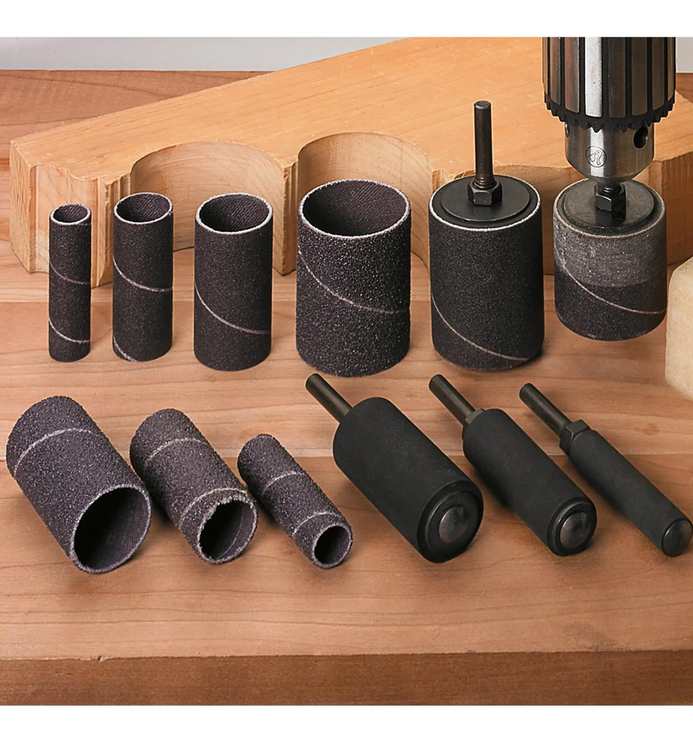 Lee Valley Supplies>Extra-Long Sanding Drum Kit