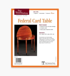 Lee Valley Plans>Federal Card Table Plan