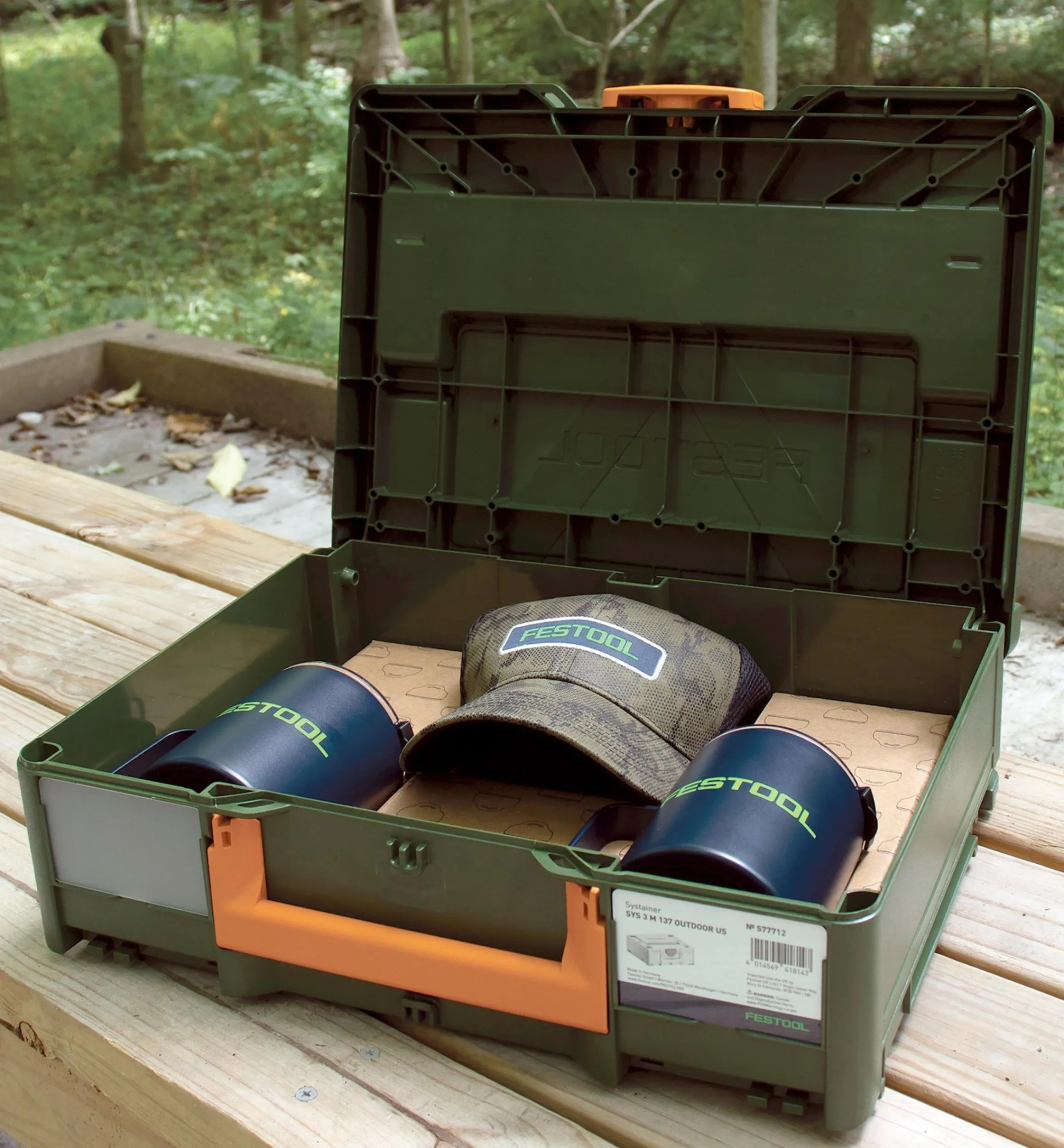 Lee Valley Safety Gear>Festool Outdoor Systainer Case With Hat & Mugs