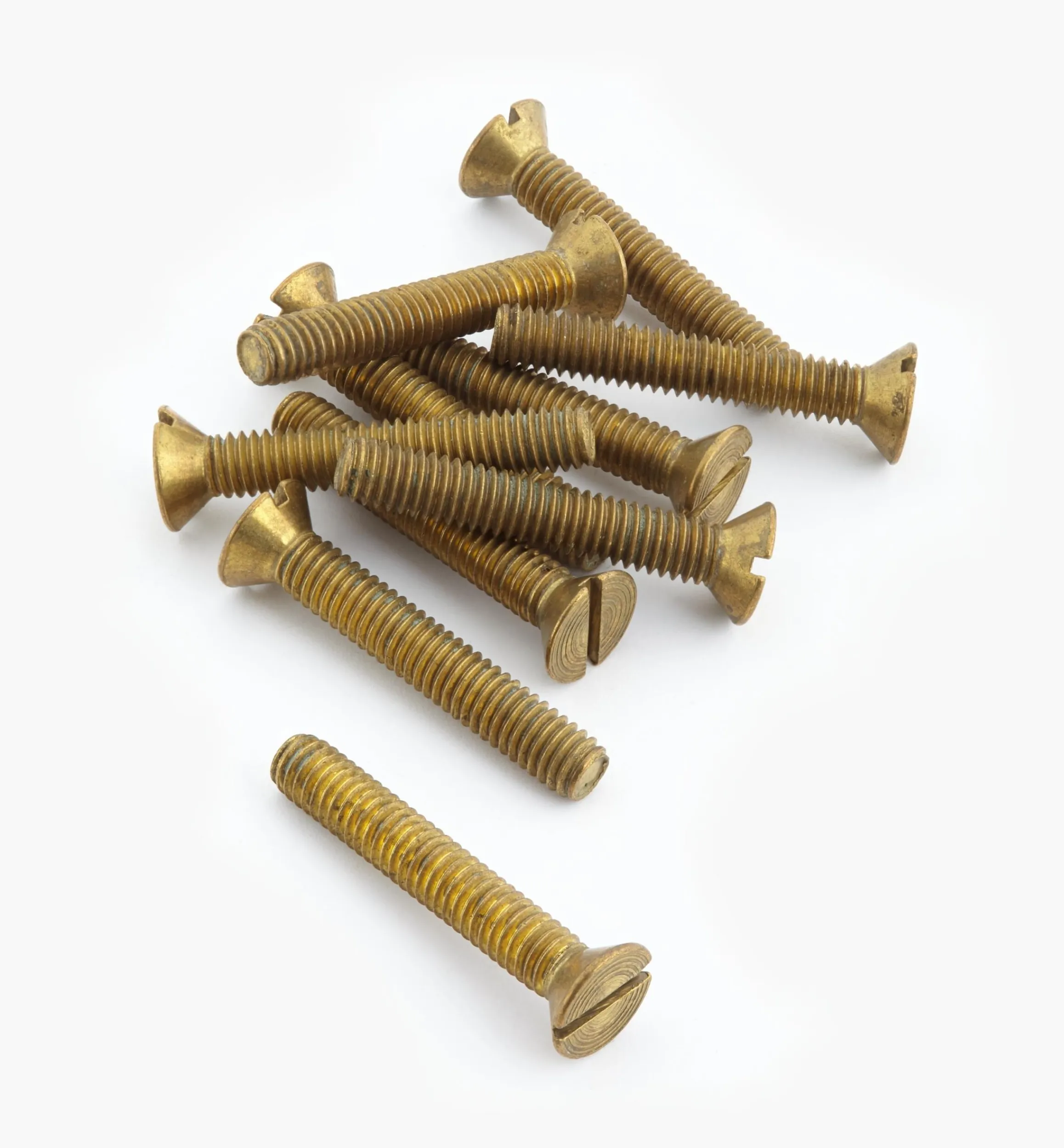 Lee Valley Screws>Flat-Head Slot Brass Machine Screws