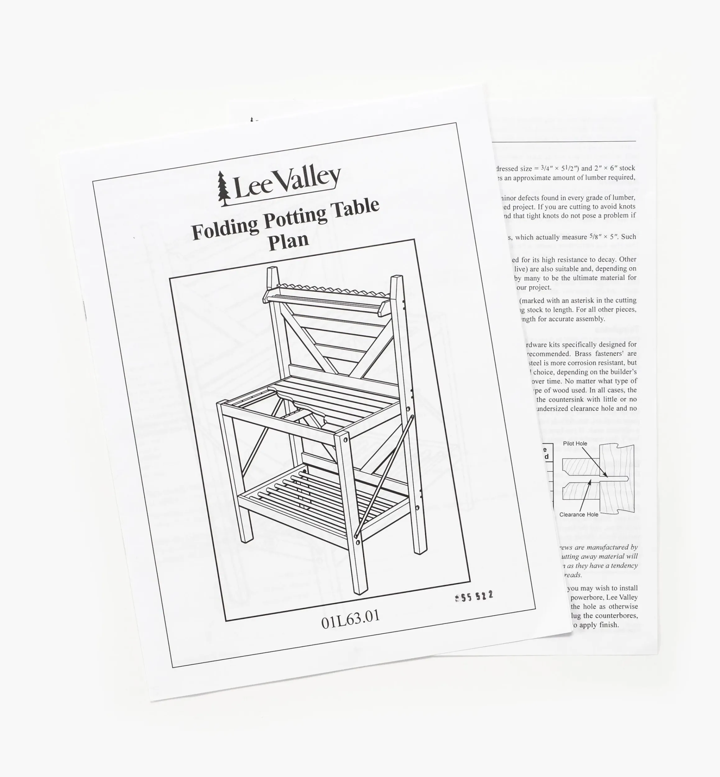 Lee Valley Plans>Folding Potting Table Plan