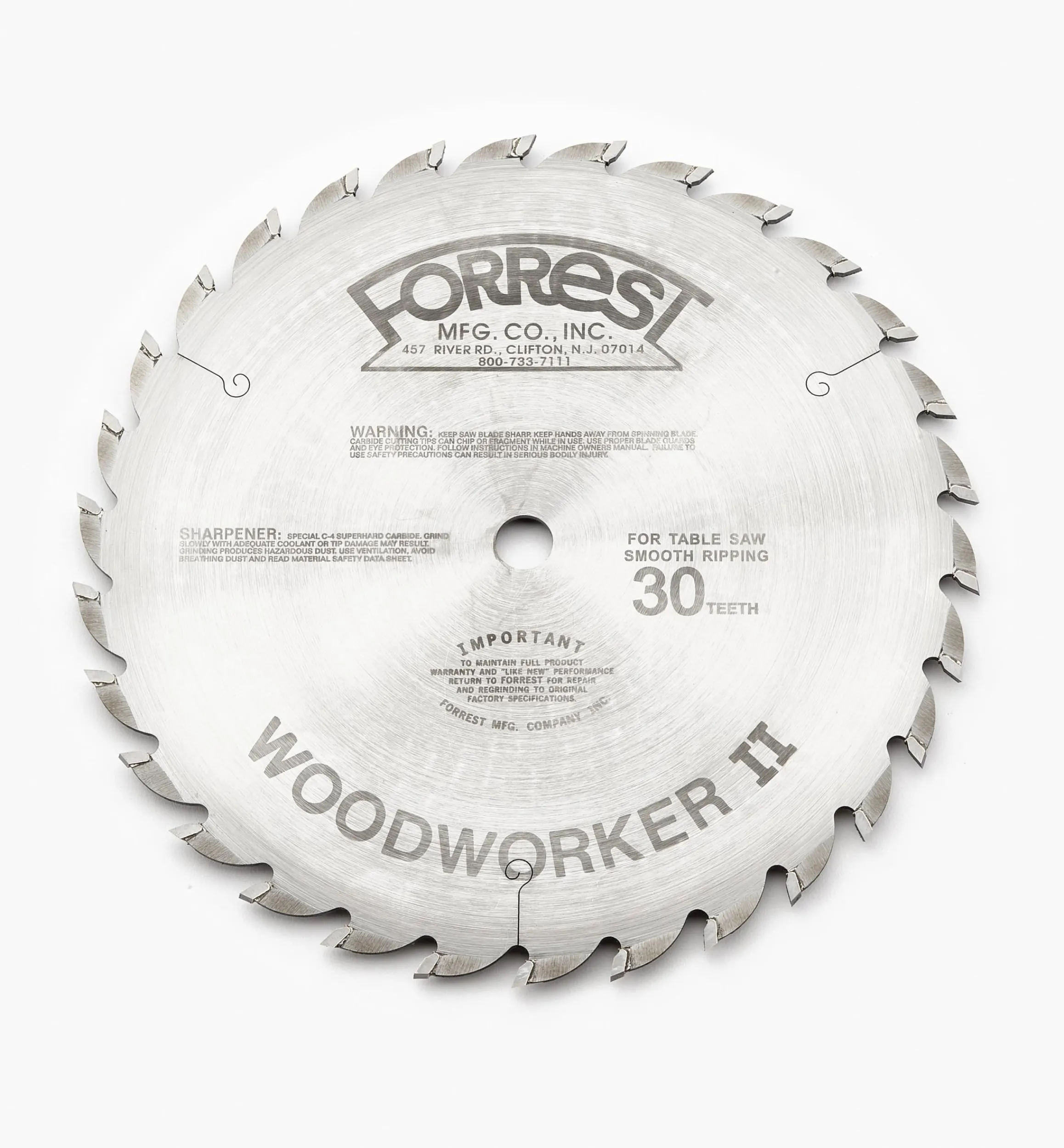Lee Valley Power Tool Accessories>Forrest Woodworker Blades