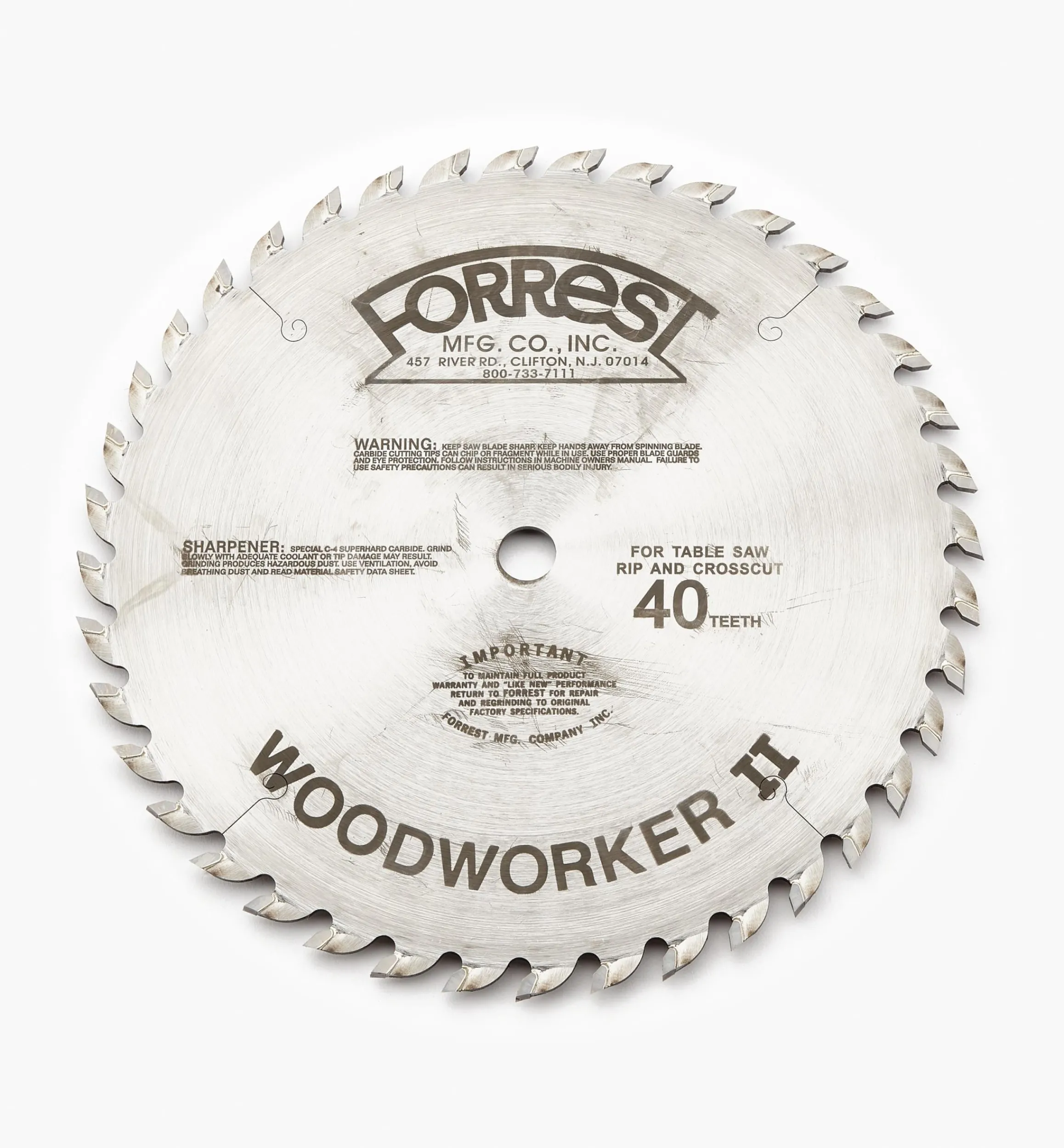 Lee Valley Power Tool Accessories>Forrest Woodworker Blades
