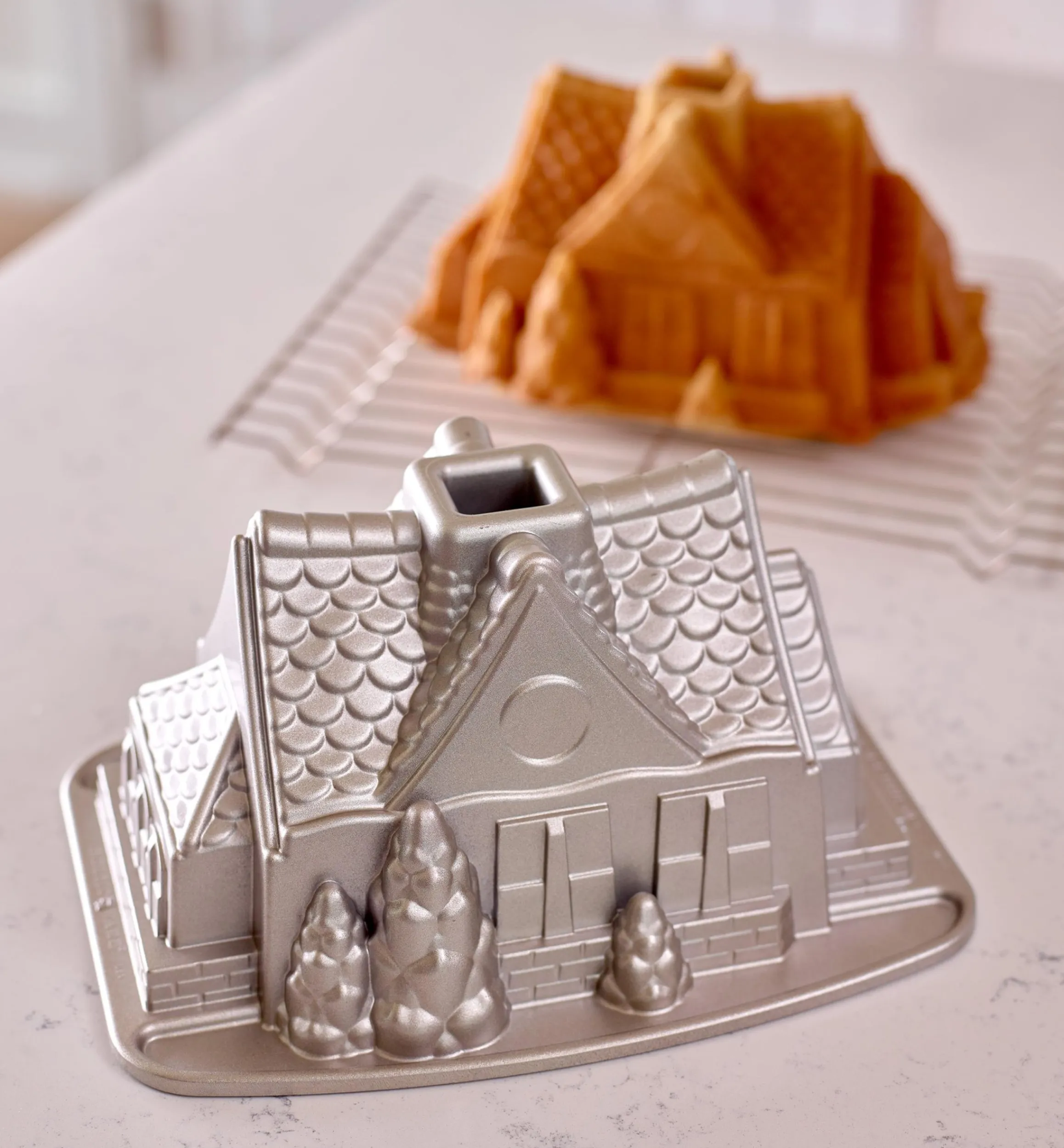 Lee Valley Bakeware>Gingerbread House Bundt Pan