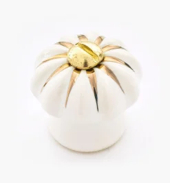 Lee Valley Knobs>Gold Stripe Melon Knobs