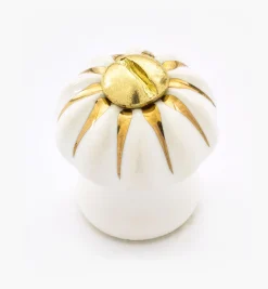 Lee Valley Knobs>Gold Stripe Melon Knobs