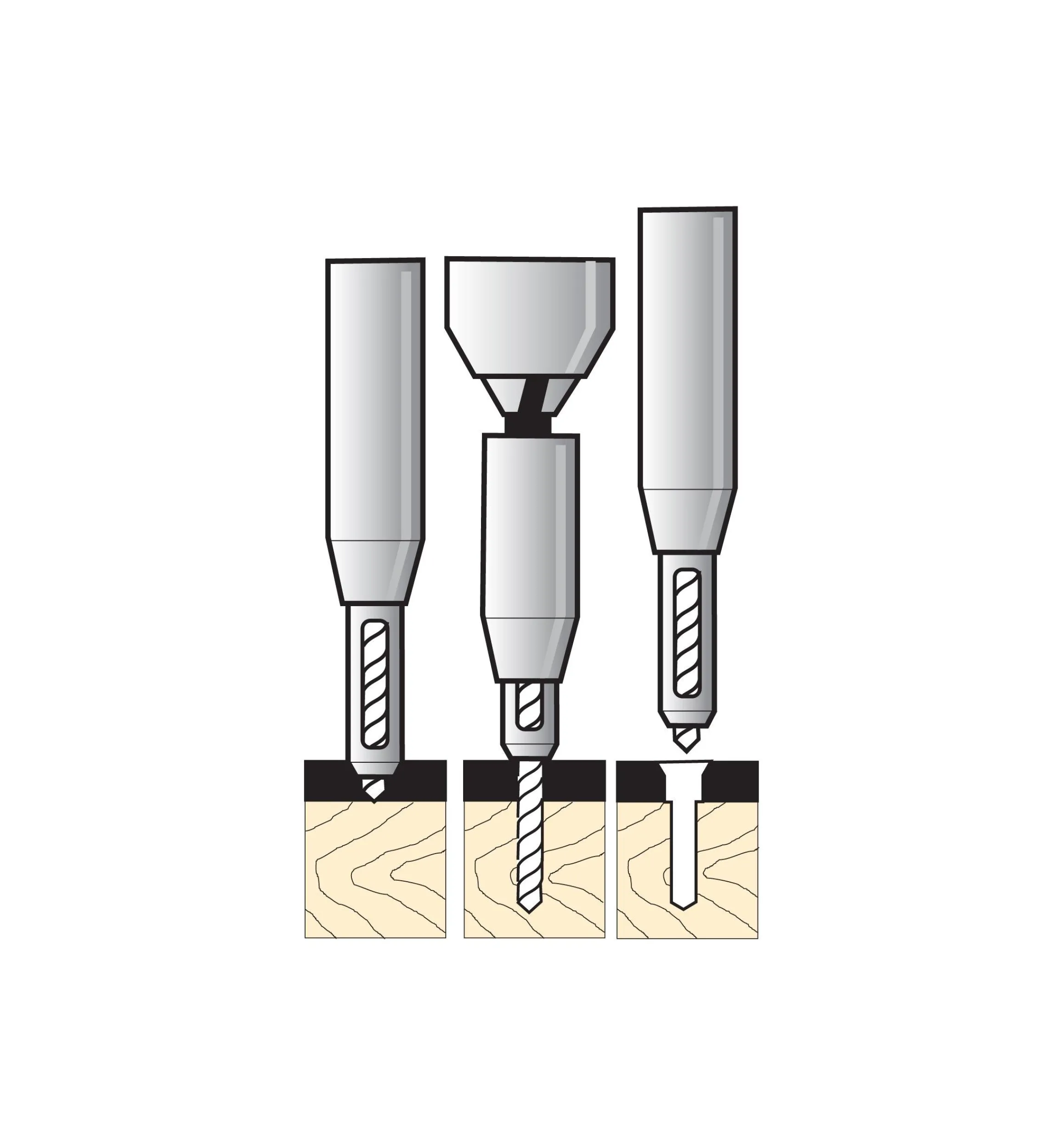 Lee Valley Power Tool Accessories>Hex-Shank Centering Bits