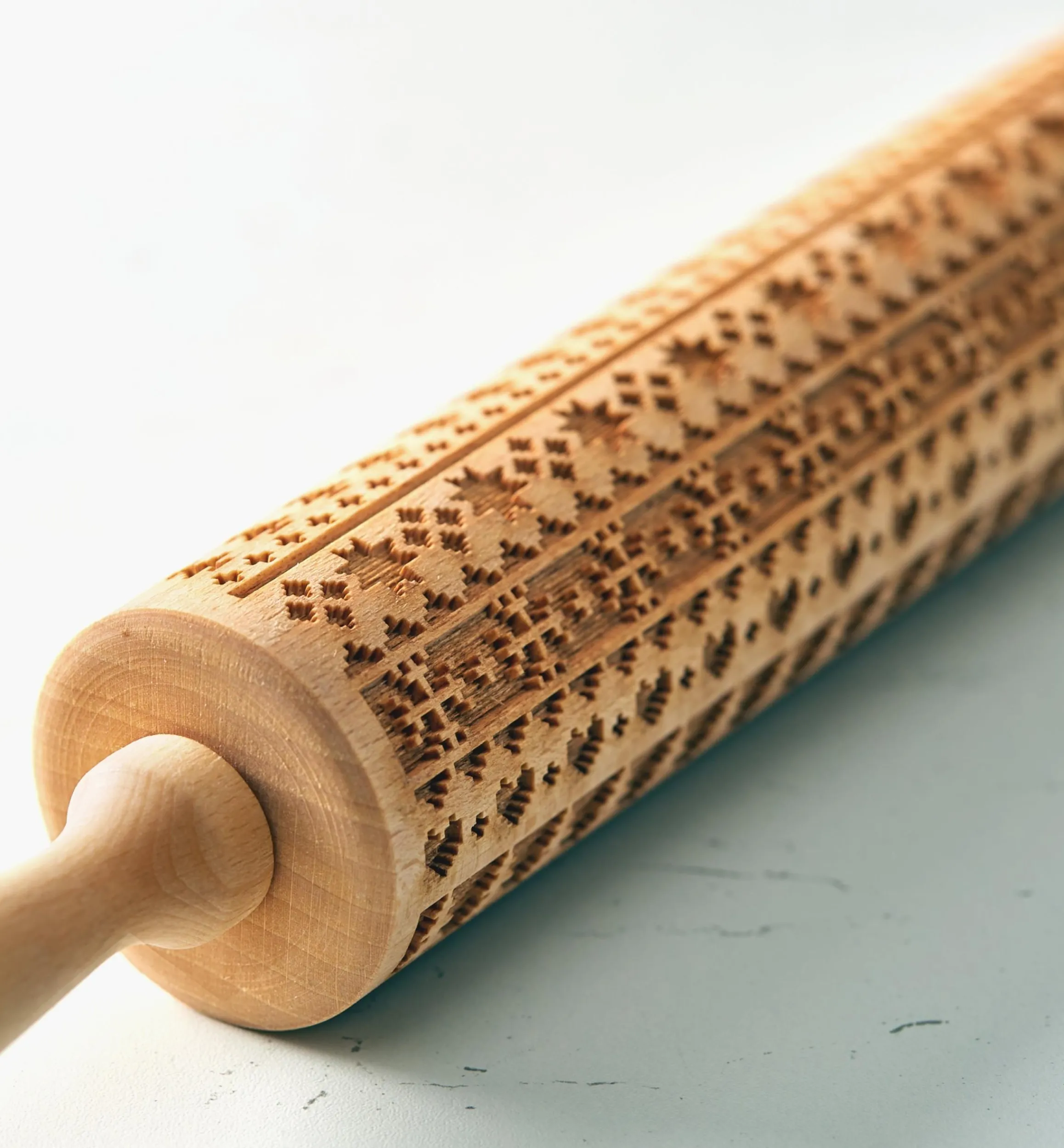 Lee Valley Bakeware>Holiday Sweater Embossing Rolling Pin